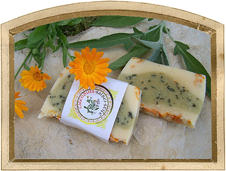 Ziegenmilchseife mit Ringelblumen und Salbei